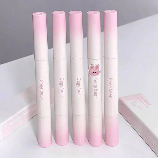 Gege Bear Cushion Gloss Lip Powder Cream Matte Lip Gloss 4Pcs Set