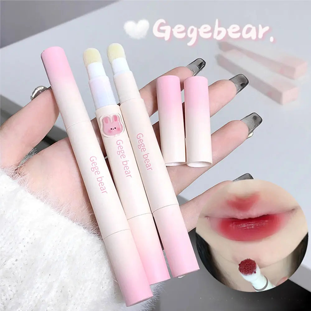 Gege Bear Cushion Gloss Lip Powder Cream Matte Lip Gloss 4Pcs Set