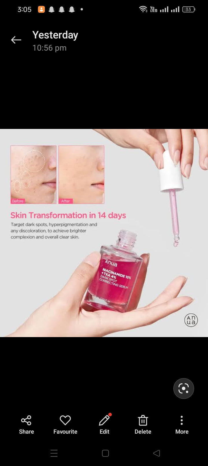 ANUA – Niacinamide 10% + TXA 4% Dark Spot Correcting Serum