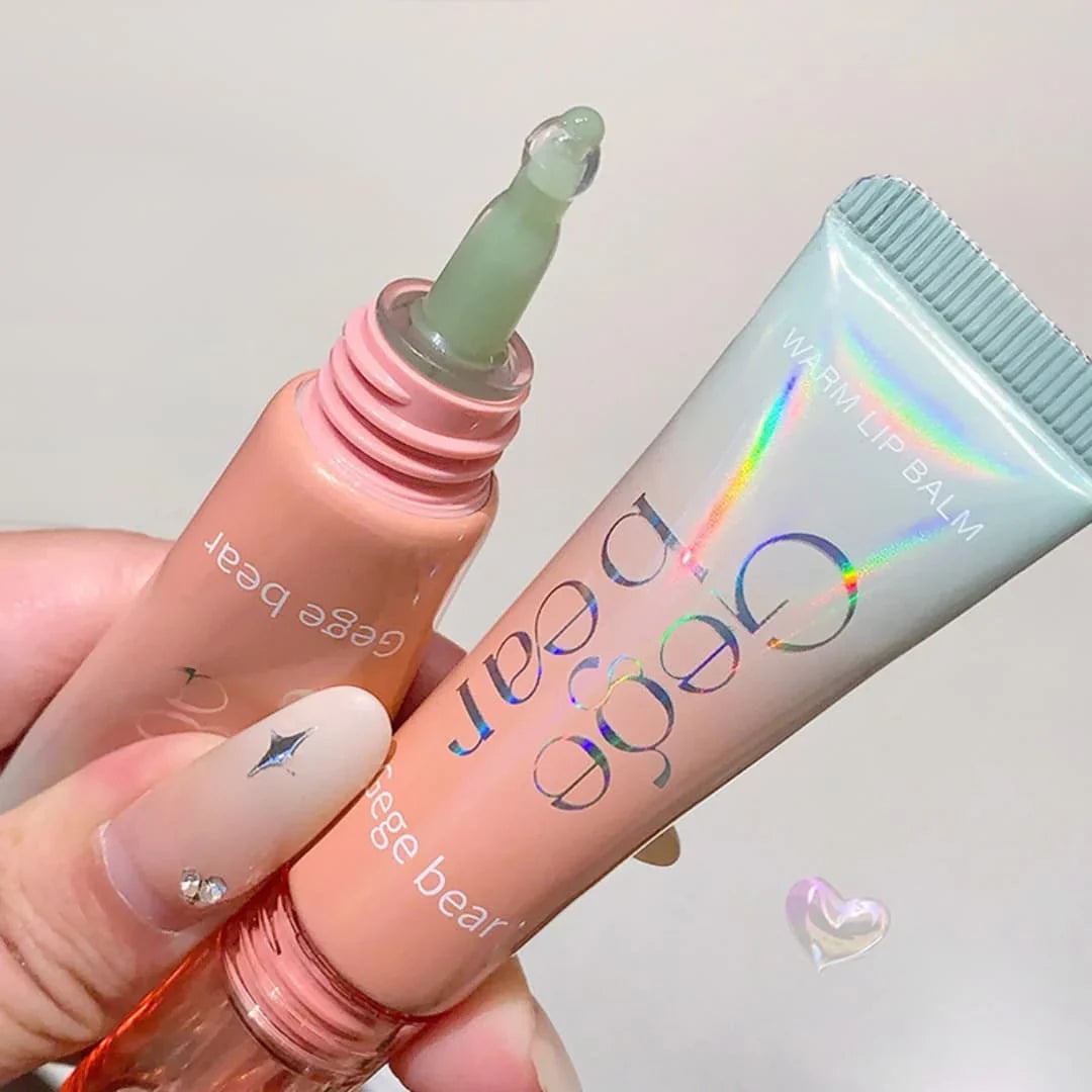 Gege Bear Fruity Tube Extract Color Changing Moisturizing & Long-Lasting Lip Balm Tube 3Pcs Set