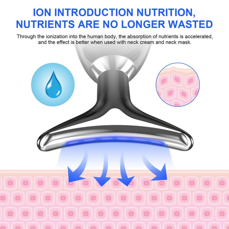 EMS LED Neck & Face Lifting Massager – 3-in-1 Anti-Aging Skin Tightening Tool