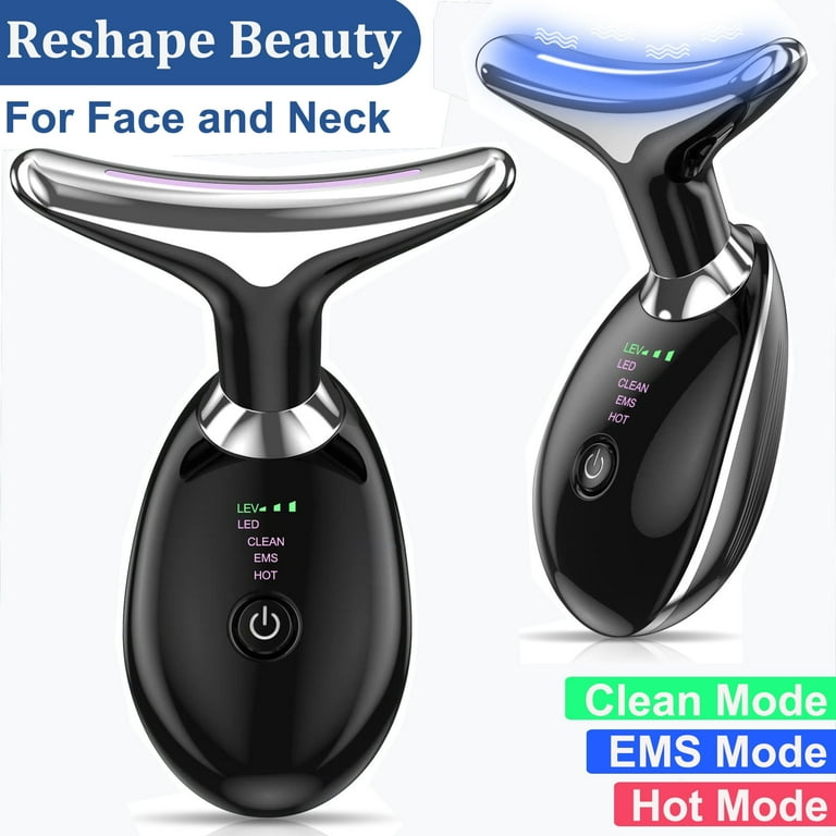 EMS LED Neck & Face Lifting Massager – 3-in-1 Anti-Aging Skin Tightening Tool